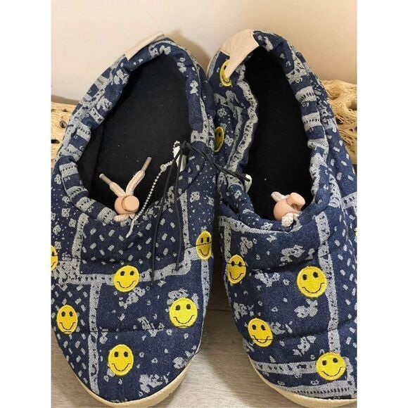 New Urban Outfitters Patchwork Hardsole Slipper Size S - Picture 5 of 10